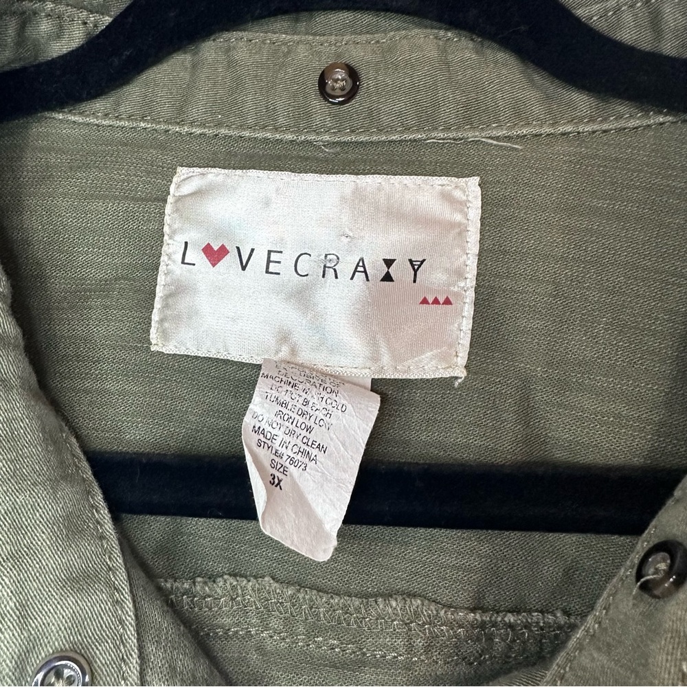 Lovecrazy Olive Green Scout Jacket 3XL - Picture 5 of 6
